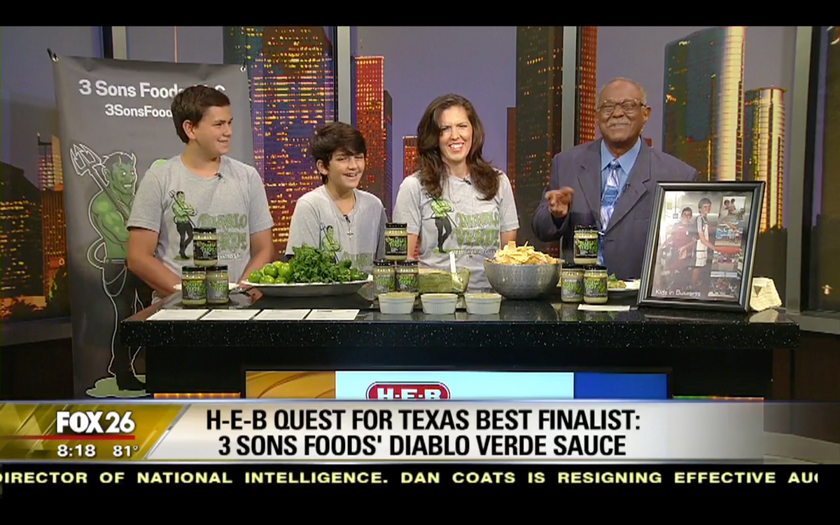 FOX 26 Houston - H-E-B QUEST FOR TEXAS BEST FINALIST – 3sonsfoods LLC