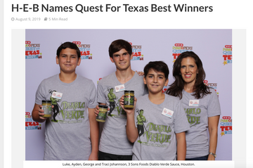 THE SHELBY REPORT - H-E-B NAMES QUEST TEXAS BEST WINNERS