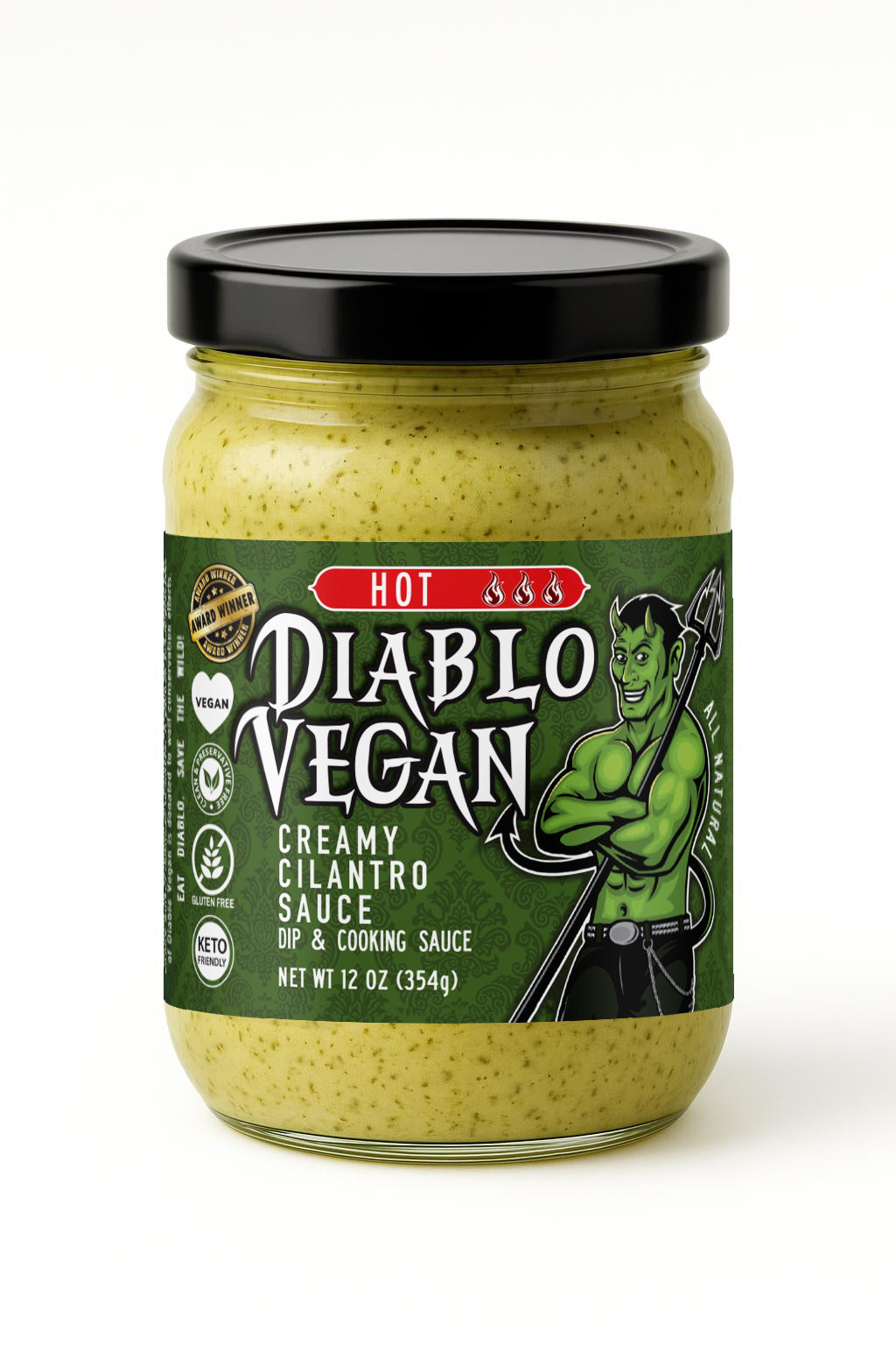 Diablo Vegan Hot - Dairy-Free, Plant-Based Creamy Cilantro Salsa