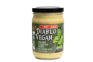 Diablo Vegan Hot plant-based cilantro cooking sauce styled recipe photo