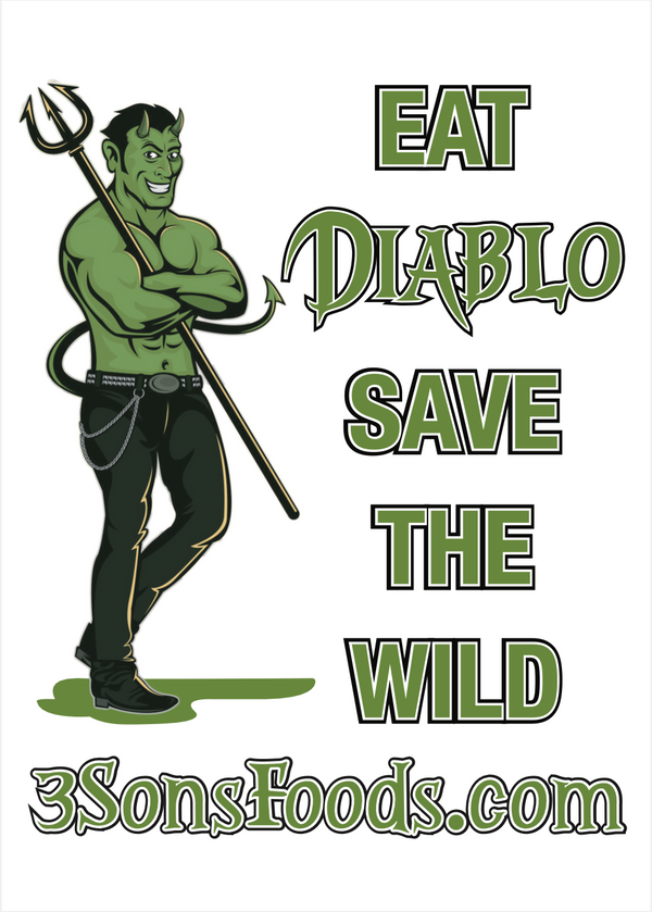 Eat Diablo Save The Wild Bumper Sticker