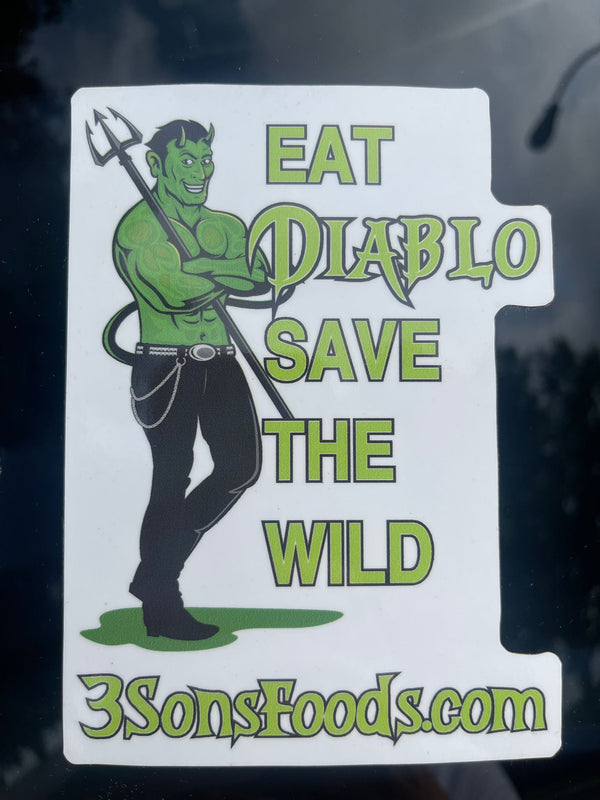 Eat Diablo Save The Wild Bumper Sticker